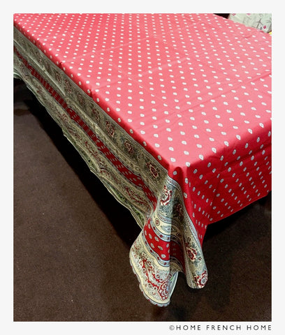 Coated Tablecloth - Avignon Maroon