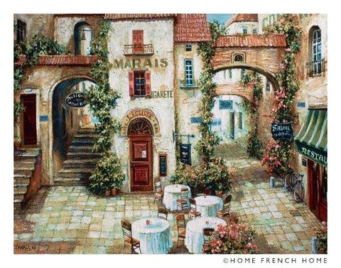 Wall Tapestry - French Village Square