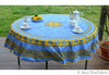 Coated Tablecloth, Round - Provence Tradition Blue